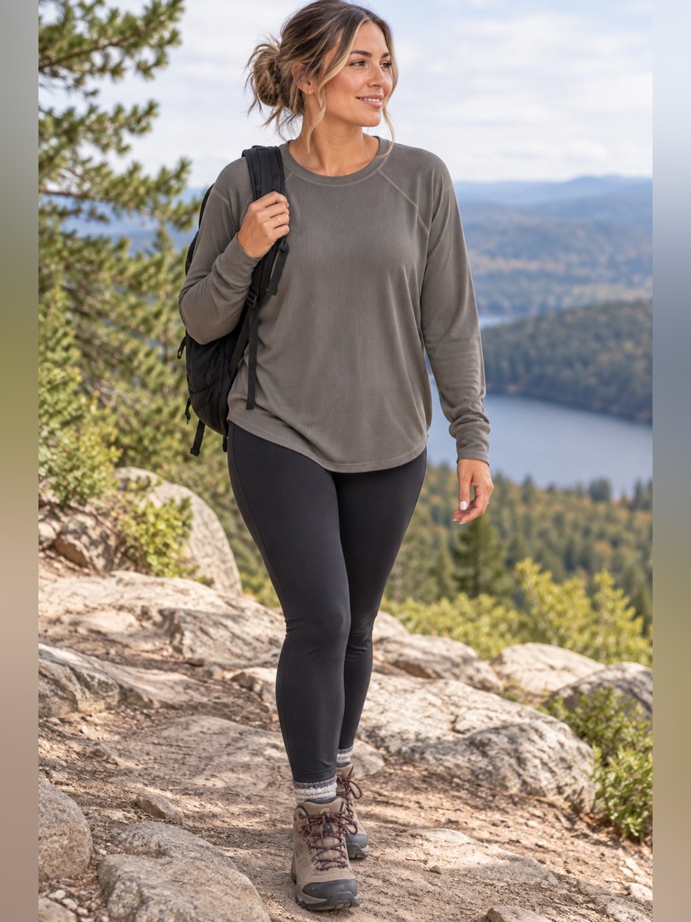 REI Gray Long Sleeve Shirt